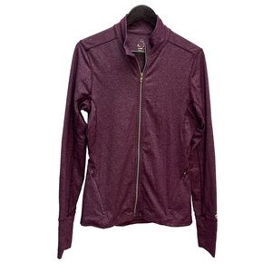 Roots Heathered Purple Full Zip Athletic Jacket Size M